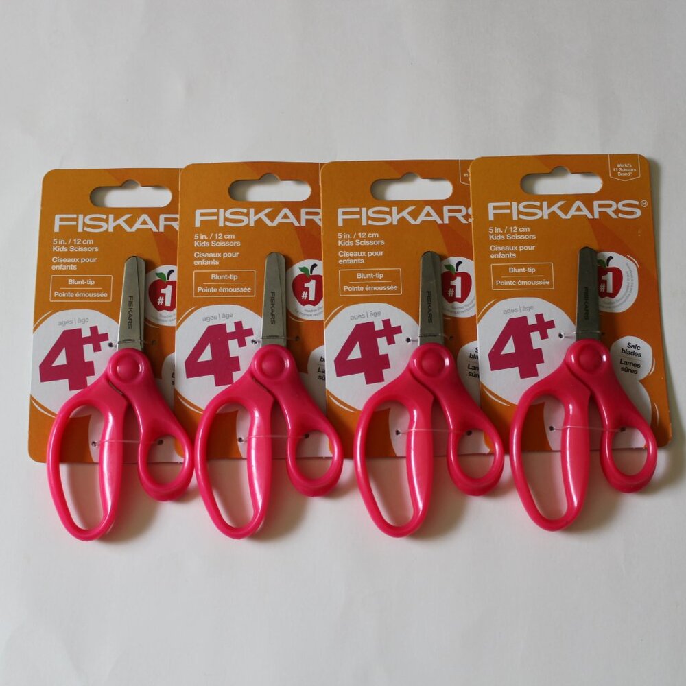 Bundle of 4 Fiskars 5" Blunt Tip Scissors